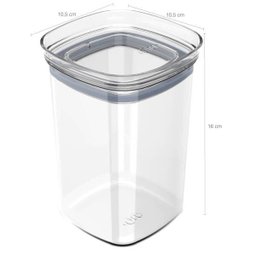 Kit Potes Herméticos 0,45L 1L e 1,5L Com Tampa Para Alimentos Natural - 4