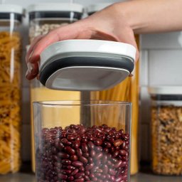 Kit Potes Herméticos 0,45l 1l e 1,5l com Tampa para Alimentos Branco - 7