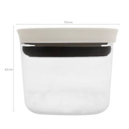 Kit Potes Herméticos 0,45l 1l e 1,5l com Tampa para Alimentos Branco - 3