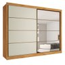 Guarda Roupa Casal com Espelho 2 Portas 6 Gavetas - Sevilha-peroba/off White - Made Marcs - 3