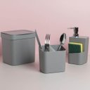 Ver imagem 4 de Utensílios De Cozinha Escorredores Louça Lixeira Porta Detergente Ou Chumbo