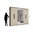 Ver imagem 2 de Roupeiro/armário/guarda Roupas/organizador Can 2,71m com 4 Gavetas Corrediças Telescópicas 6 Portas