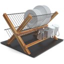 Ver imagem 1 de Escorredor De Louça Dobrável Escorredor De Pratos Preto Teca