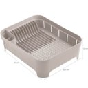 Ver imagem 4 de Kit Escorredor De Louça Prato Talheres Utensílios De Cozinha Bege