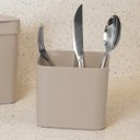 Ver imagem 5 de Kit Escorredor De Louça Prato Talheres Utensílios De Cozinha Bege