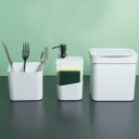 Ver imagem 7 de Kit Escorredor De Louça Prato Talheres Utensílios De Cozinha Branco