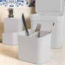 Ver imagem 6 de Kit Escorredor De Louça Prato Talheres Utensílios De Cozinha Branco