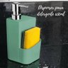 Utensílios De Cozinha Escorredores Louça Lixeira Porta Detergente Ou Verde Menta - 9