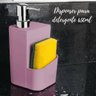 Utensílios De Cozinha Lixeira Trium 2,5L Porta Detergente Ou Rosa Quartzo - 3