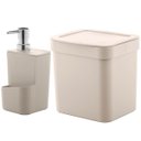 Ver imagem 1 de Utensílios De Cozinha Lixeira Trium 2,5L Porta Detergente Ou Bege