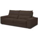 Ver imagem 1 de Sofá Retrátil Reclinável para Sala de Estar Living 250cm Nápoles F04 Veludo Marrom - Lyam Decor