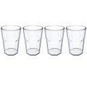 Ver imagem 1 de Jogo De Copos Conjunto 4 Unidades Copo Para Suco 400ml Acrílico Natural