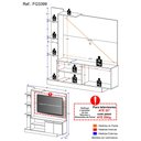 Ver imagem 4 de Estante com 3 Leds para TV até 55" Multimóveis Dallas FG3399 Preta/Lacca Fumê