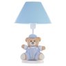 Abajur Ursinho Ted Branco Azul Claro 33cm Plástico - 1