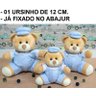 Abajur Ursinho Ted Branco Azul Claro 33cm Plástico - 3
