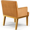 Ver mais imagens de Kit 04 Poltronas Decorativas Sala de Estar Base Mel Beatriz W01 Couríssimo Whisky - Lyam Decor