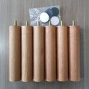 Ver imagem 2 de Kit 6 Pés de Madeira 20cm Pé para Cama Box Solteiro Pés para Móveis Pé Palito Mel