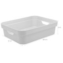 Ver imagem 3 de Caixa Organizadora 4,8 Litros Cesto Organizador Brinquedos E Closet Branco