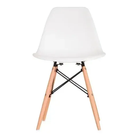 Cadeira de Jantar Eiffel Eames Original Empório Tiffany Sala Banco Assento Escritorio Branco