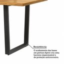 Ver imagem 7 de Mesa 200cm Retangular Base em Ferro e Madeira Maciça Livorno Espresso Movéis