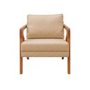 Ver imagem 3 de Poltrona Design Moderno Confortavel para Sala e Quarto Bege Mona