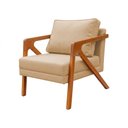 Ver imagem 5 de Poltrona Design Moderno Confortavel para Sala e Quarto Bege Mona