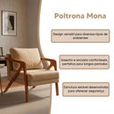 Ver imagem 2 de Poltrona Design Moderno Confortavel para Sala e Quarto Bege Mona