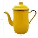 Ver imagem 3 de Kit Bule Café Chá Com 6 Xícaras Pires Açucareiro Aço Esmaltado Amarelo