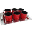 Ver imagem 2 de Jogo 6 Xícaras Café Caneca Esmaltada 400ml Caneca de Agata Vermelho