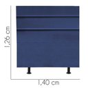Ver imagem 3 de Cabeceira Estofada Argentina 140cm Casal para Cama Box Quarto Suede Azul Marinho - Gat Magazine