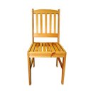 Ver imagem 3 de Kit 2 Cadeira Madeira Ripada Sala de Jantar Cozinha Envernizada