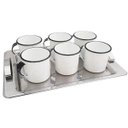 Ver imagem 2 de Jogo de Xícaras Café Caneca Esmaltada 400ml Caneca de Agata Branca