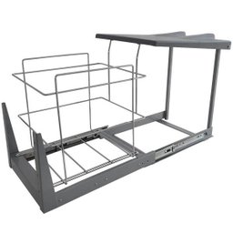 Suporte com Lixeiras Dupla Deslizante Plásticas 20l Cozinha - 3