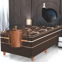 Ver imagem 5 de Kit 6 Pés para Cama Box de Solteiro 4 Fixos e 2 Rodízios Mel