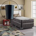 Ver imagem 2 de Kit 6 Pés para Cama Box Solteiro 6cm Box Baú Preto Madeira