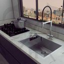 Ver imagem 5 de Pia Cuba De Inox C/ Escorredor Embutido 70X40 Com Valvula