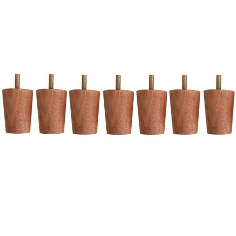 Kit 7 Pés para Cama Box Solteiro Mel Cama Baú Casal 6cm