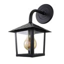Ver imagem 1 de Kit 4 Arandela Colonial Nina Quadrada Vidro Liso E27 Bivolt Preto