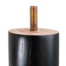 Kit 6 Pés de Madeira para Camas Box Solteiro Pé de Cama 13cm Preto Pés para Móveis - 6