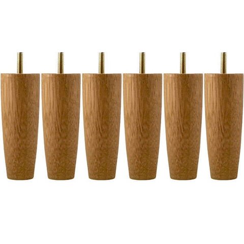 Kit 6 Pés para Cama Solteiro 12cm Pé de Cama Box em Madeira