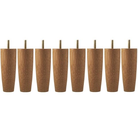 Conjunto 8 Pés para Móveis Cama Casal Pé para Cama Box em Madeira