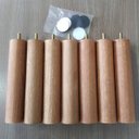 Ver imagem 2 de Kit 7 Pé para Cama Box Casal Pés de Madeira 20cm Pé Palito Pés para Móveis Mel