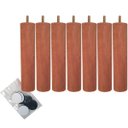Ver imagem 1 de Kit 7 Pé para Cama Box Casal Pés de Madeira 20cm Pé Palito Pés para Móveis Mel
