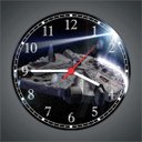 Ver imagem 3 de Relógio De Parede Cinema Star Wars Nave Millennium Falcon Filmes Decorar