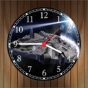 Ver imagem 2 de Relógio De Parede Cinema Star Wars Nave Millennium Falcon Filmes Decorar