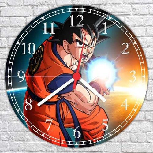 Relógio De Parede Anime Dragon Ball Desenho Goku Quartos Salas