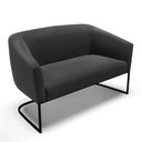 Ver imagem 3 de Sofá Namoradeira e 2 Poltronas Base Industrial Preto Stella Sued Preto D03 - D'Rossi