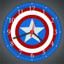 Ver imagem 3 de Relógio De Parede Capitão América Escudo Super Heróis Quarto Sala