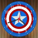 Ver imagem 2 de Relógio De Parede Capitão América Escudo Super Heróis Quarto Sala