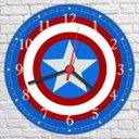 Ver imagem 4 de Relógio De Parede Capitão América Escudo Super Heróis Quarto Sala